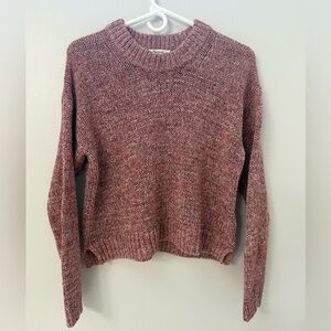 Madewell Women's Maroon Crew Neck Sweater